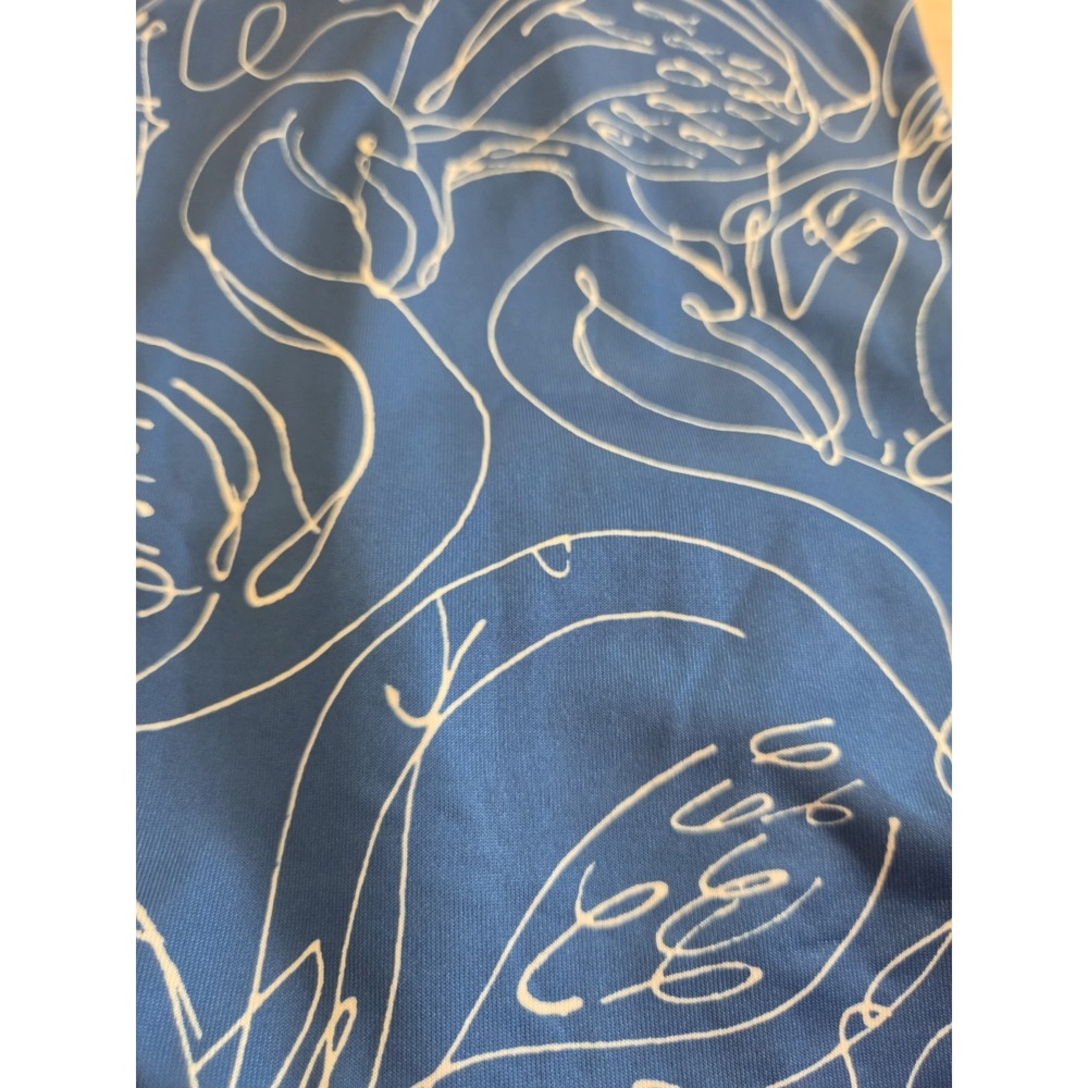 Ben Hogan Men's Linear Flamingo Perf Golf Polo Shirt Lapis Blue UV Sz M NEW! - Picture 10 of 12